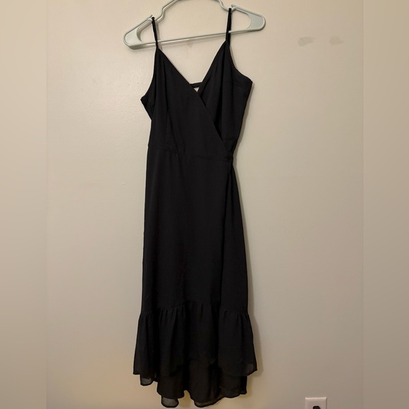 Abercrombie & Fitch Dresses & Skirts - Abercrombie & Fitch Black Maxi Wrap Dress w/ Spaghetti Straps Size Medium Womens